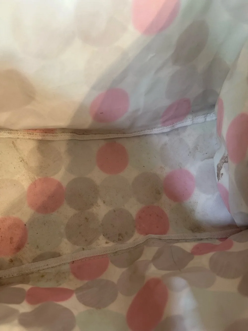thirty-one Polka Dot Tote in Red, Aqua & Brown